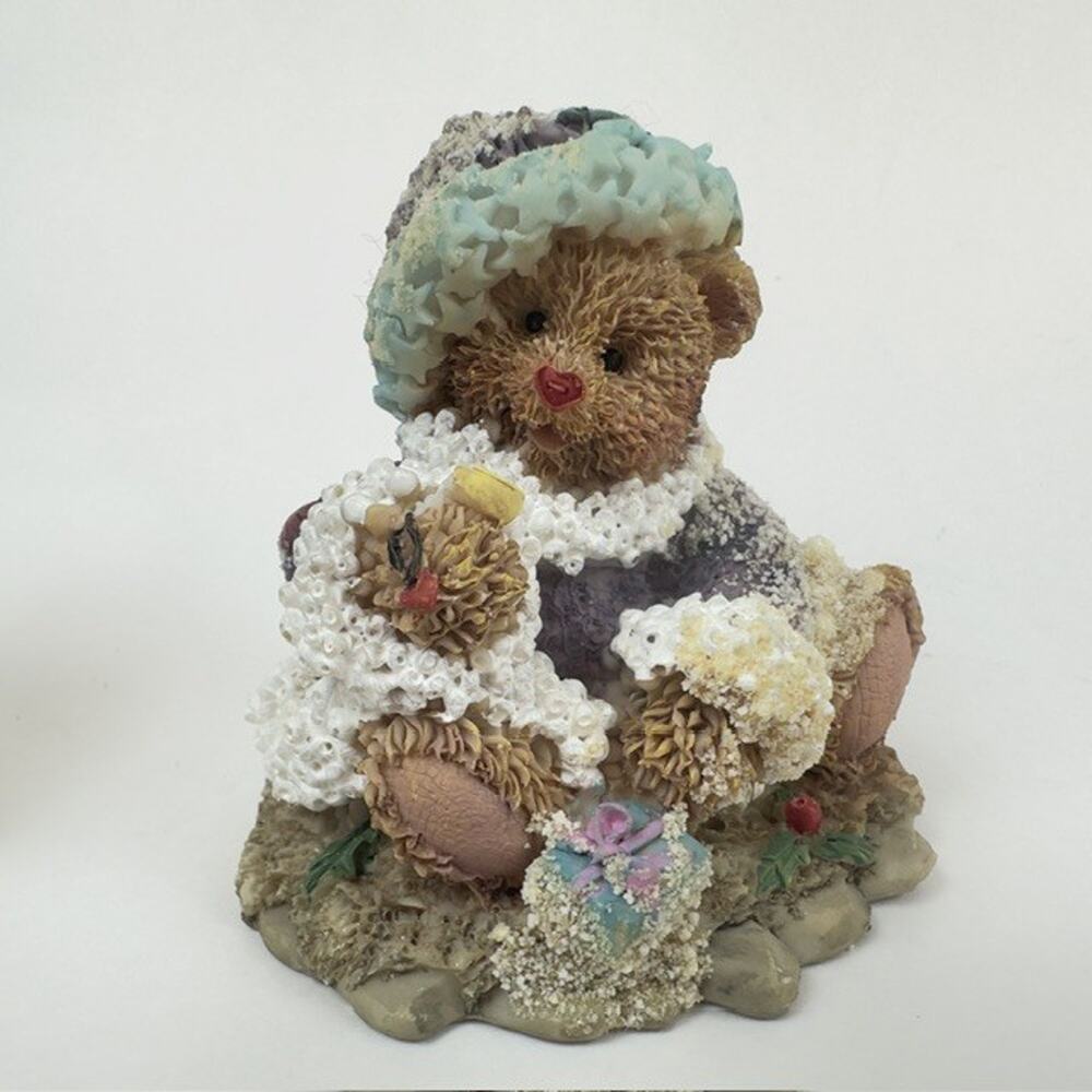 K's Collection Christmas Teddy Bear Figurines 1990s Holiday Winter Resin VTG